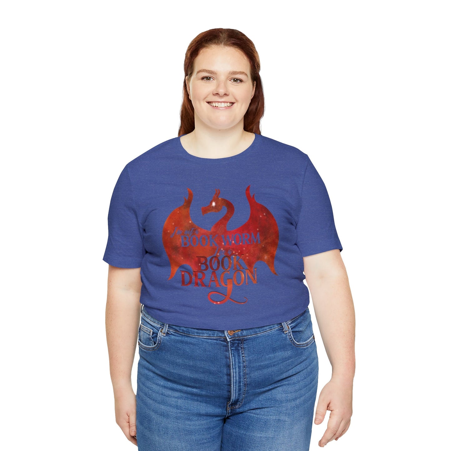 Fire Book Dragon Literary Tshirt for Fantasy Reader Fandom Merch for Bookish Friend Gift for Librarian I'm Not a Bookworm I'm a Book Dragon