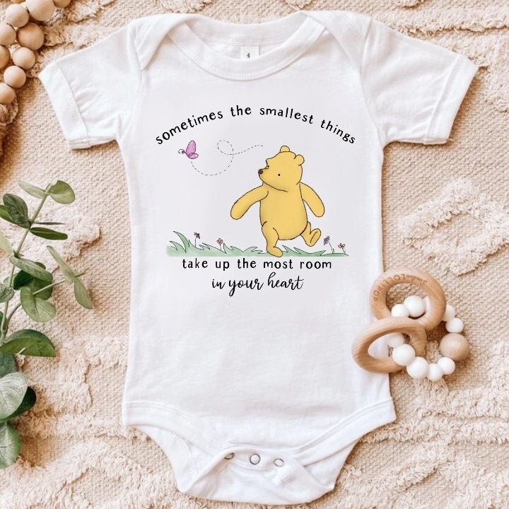 The Smallest Things Baby Bodysuit Book Club Storybook Woodland Bear Baby Shower Reader Writer Author Gift Baby Birth Announcement Funny