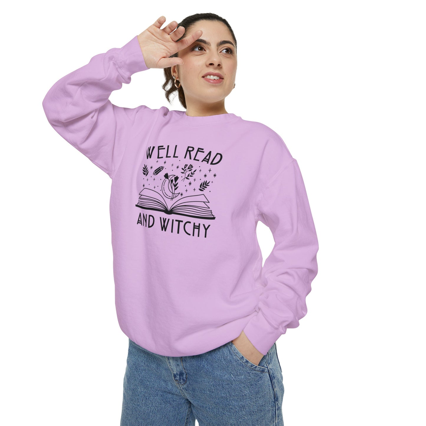 Well Read and Witcht Unisex Garment-Dyed Sweatshirt Bookish