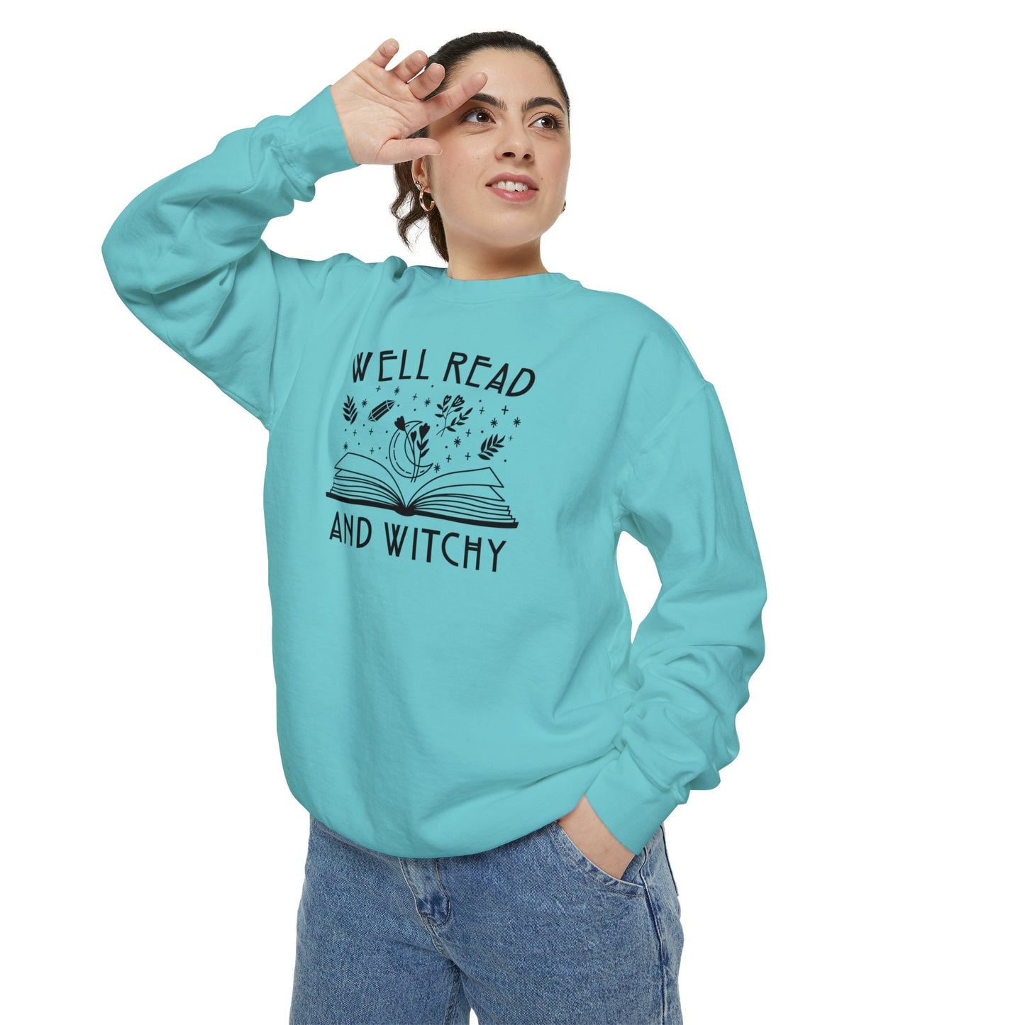 Well Read and Witcht Unisex Garment-Dyed Sweatshirt Bookish