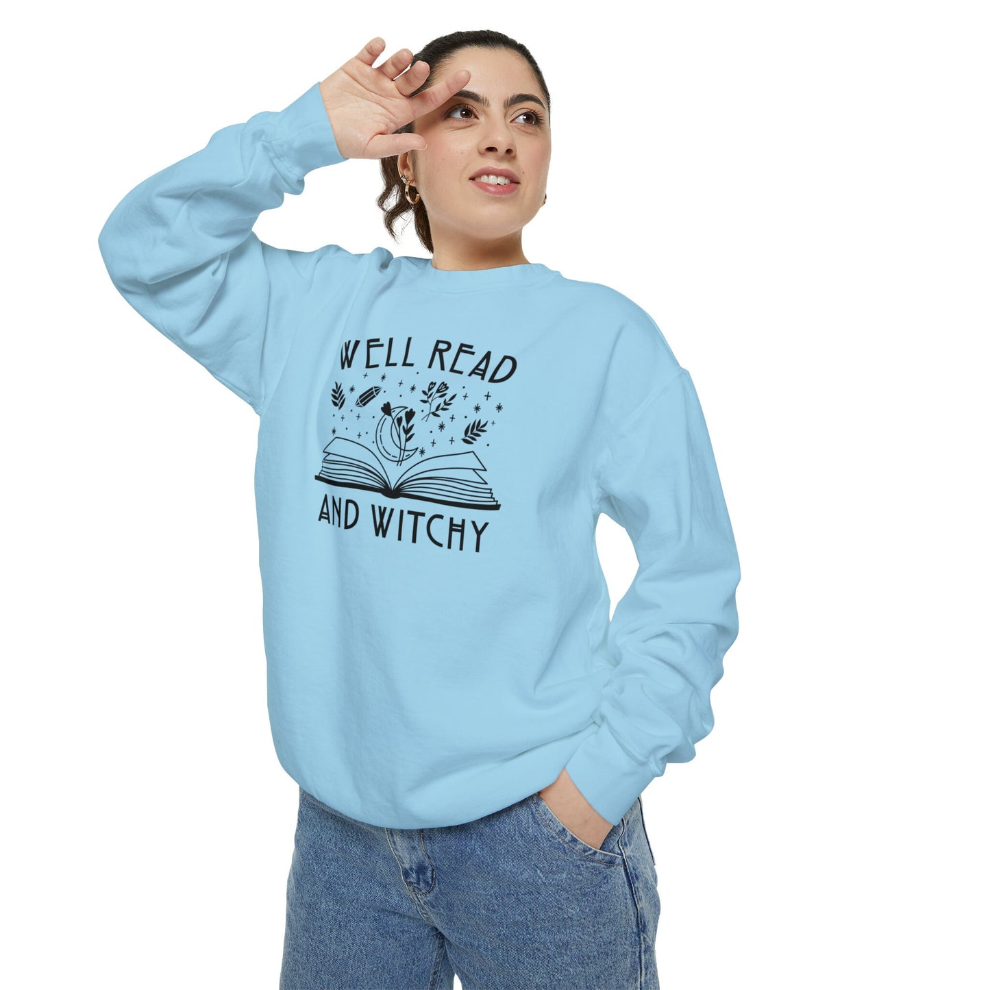 Well Read and Witcht Unisex Garment-Dyed Sweatshirt Bookish