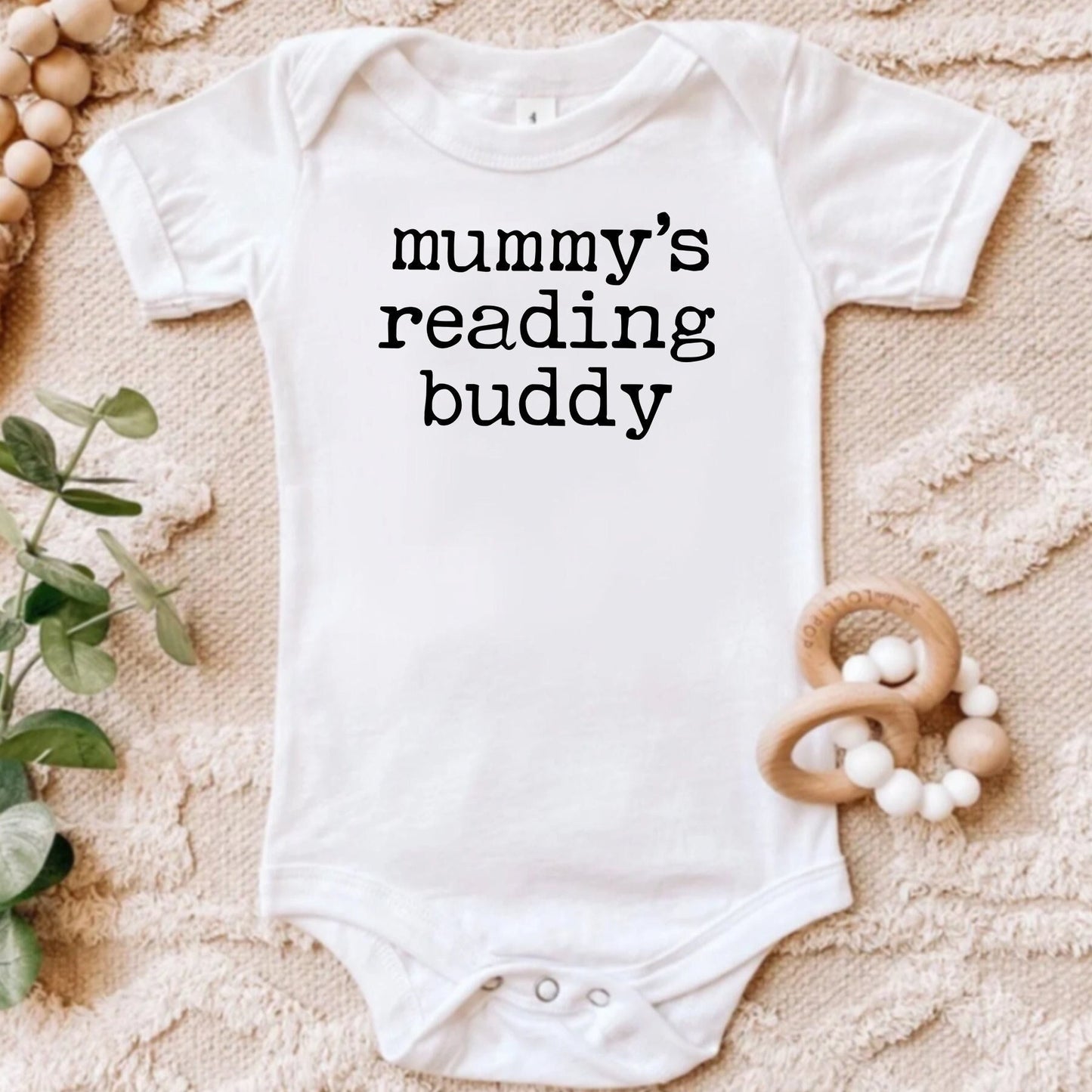 Mummy's Reading Buddy Infant Bodysuit Bookworm Librarian Author Literary Baby Shower Gift Book Club Mum New Baby Gift Funny Teacher Shower