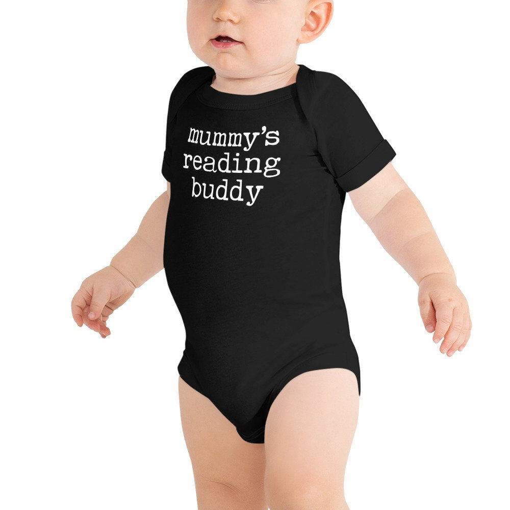Mummy's Reading Buddy Infant Bodysuit Bookworm Librarian Author Literary Baby Shower Gift Book Club Mum New Baby Gift Funny Teacher Shower