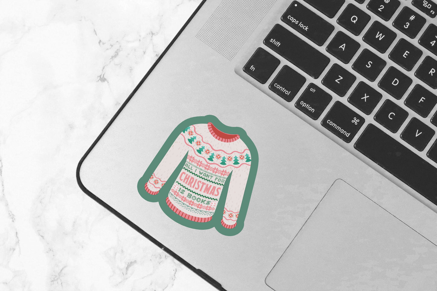 All I Want for Christmas is Books Holiday Bookish Sticker Merry Bookmas Sticker Book Club Christmas Gift under 5 For Bookish Friend