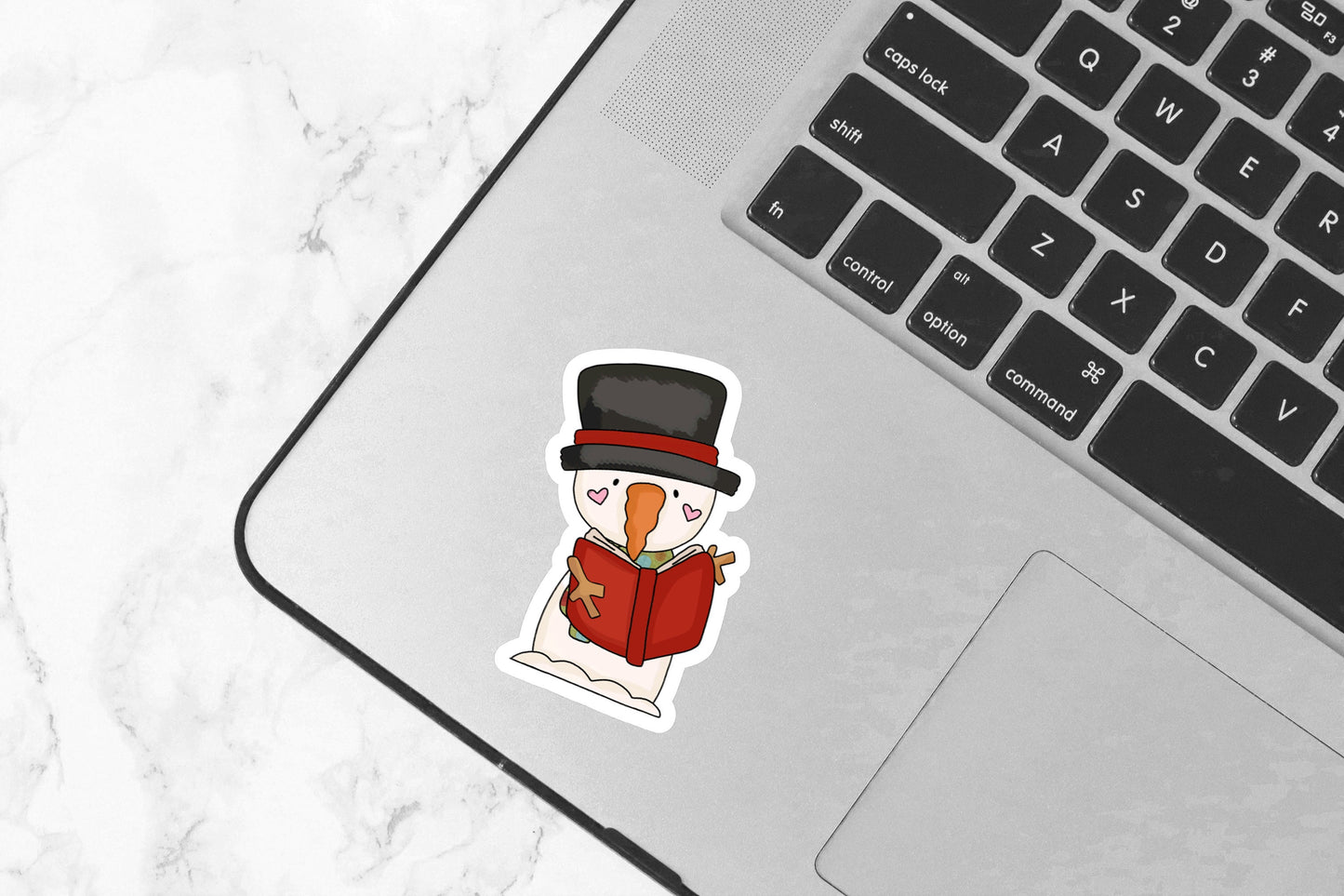 Bookish Snowman Sticker for Readers Bibliophile Merry Bookmas Reading Journal Sticker Holiday Decal for Librarian Teacher
