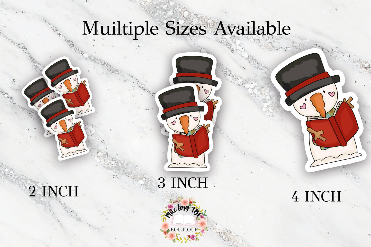Bookish Snowman Sticker for Readers Bibliophile Merry Bookmas Reading Journal Sticker Holiday Decal for Librarian Teacher