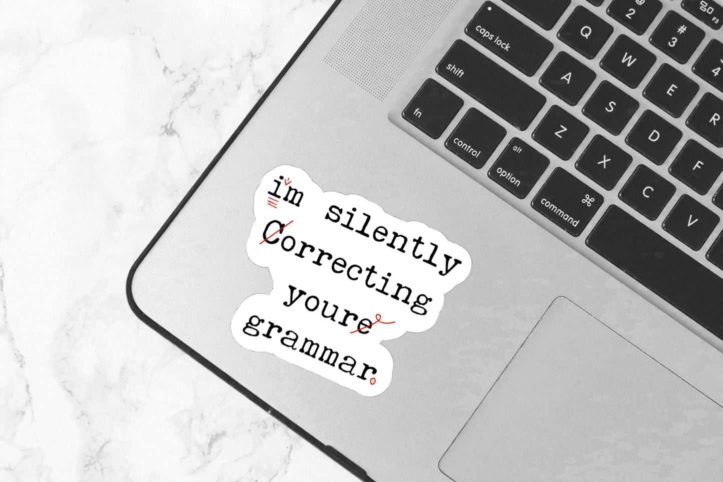 Silently Correcting Your Grammar English Teacher Sticker for Back to School Gift Teach Bad Grammar Under 5 Cute Laptop Water Bottle Planner