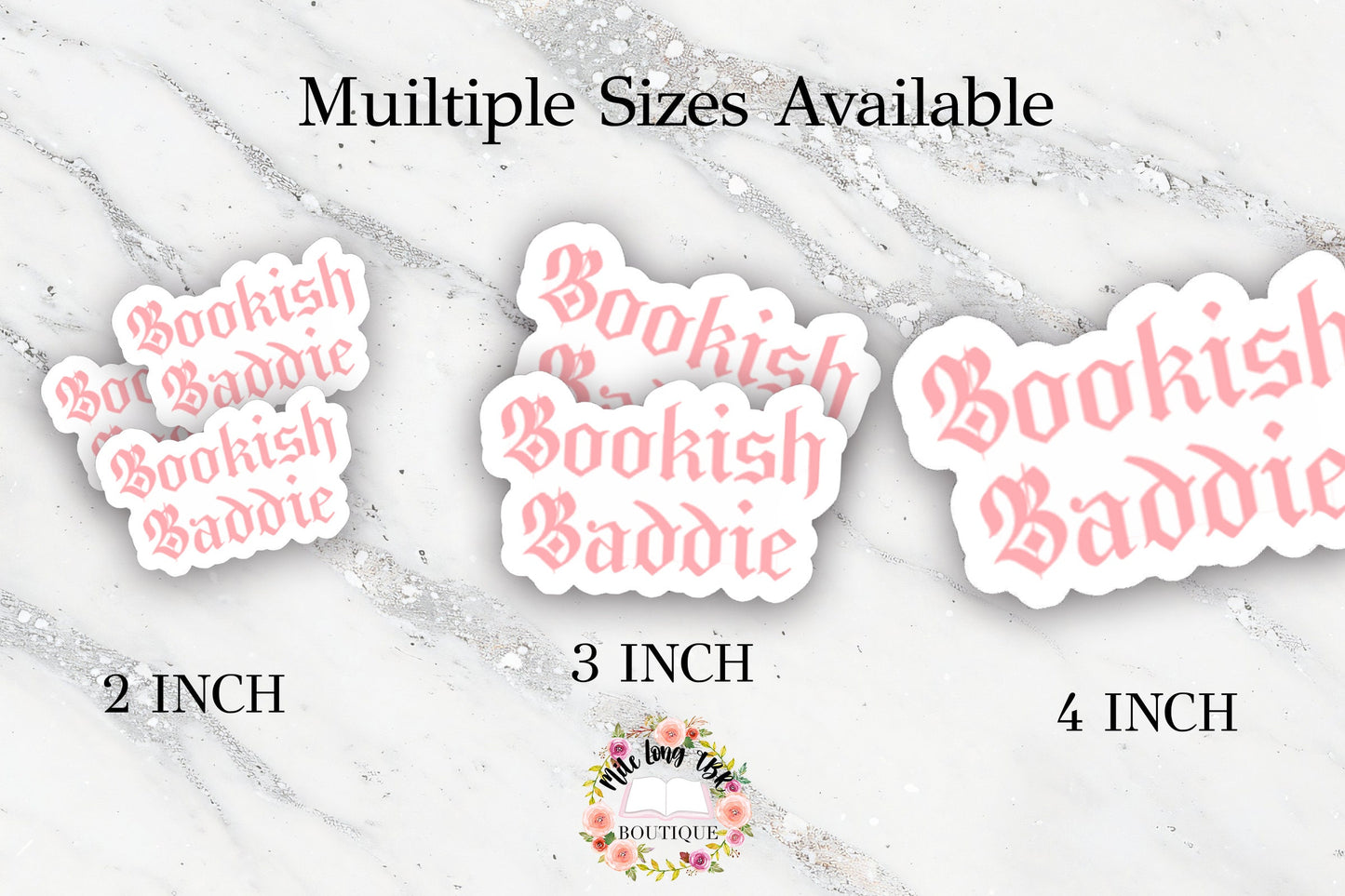 Pink Bookish Baddie Reader Funny Sticker for Bibliophile Bookstagram Friend Booktok Cute Nerdy Bookish Sticker for Book Cart Reading Journal