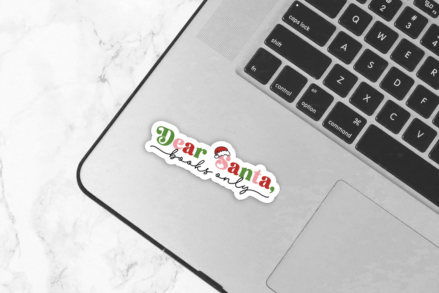 Dear Santa Bring Books Christmas Sticker for Reader Sticker Love Books BookTok Bookstagram Friend Gift for Book Club Holiday Party