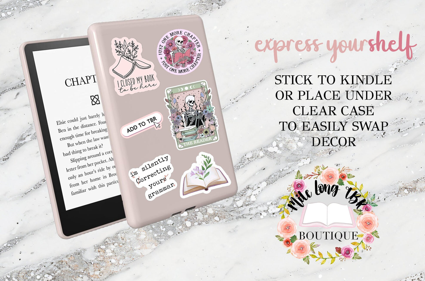 Kitty on Book Pink Bookish Sticker for Readers Cute Bookish Sticker for Book Cart Reading Journal Hydroflask Sticker Cat Lover Sticker Gift