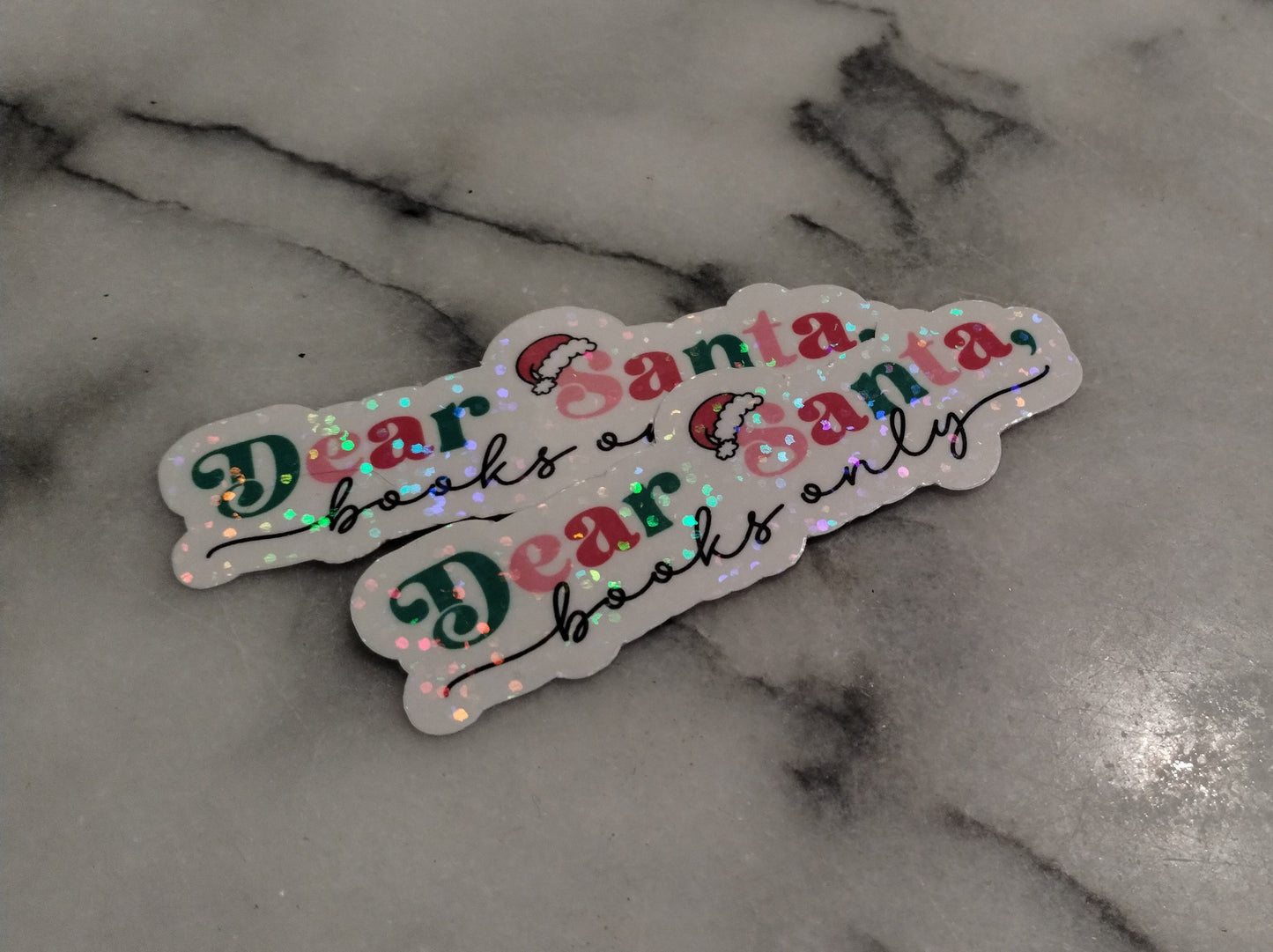 Dear Santa Bring Books Christmas Sticker for Reader Sticker Love Books BookTok Bookstagram Friend Gift for Book Club Holiday Party