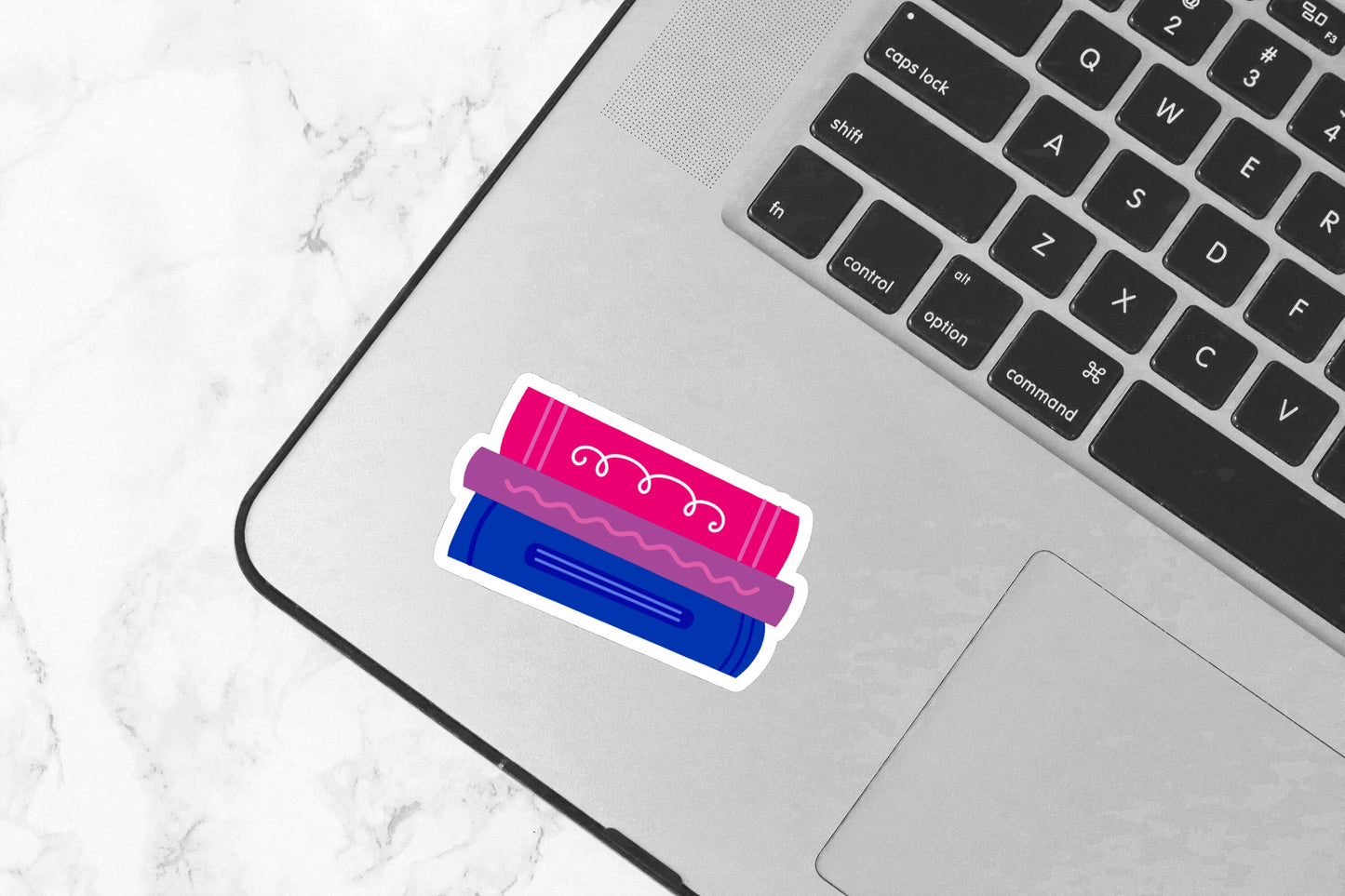 Subtle Bisexual Books Sticker for Readers Read Bi Books Pride Month Bookish Sticker for Water Bottle Reader Laptop Sticker