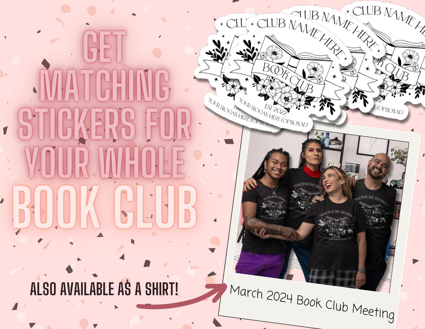 Custom Book Club Bookish sticker Readers Bibliophile Small Book Club Gift Bookish Friends Book Club Group Gift Sticker Exchange