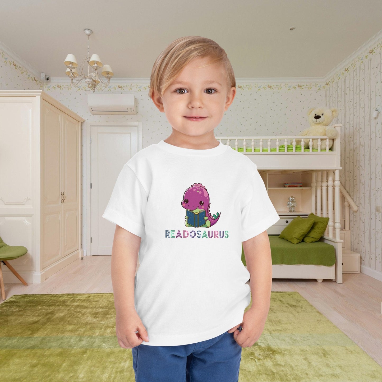 Readosaurus Toddler Short Sleeve Tee Bookish Toddler Shirt for Book Club Friend Learn to Read