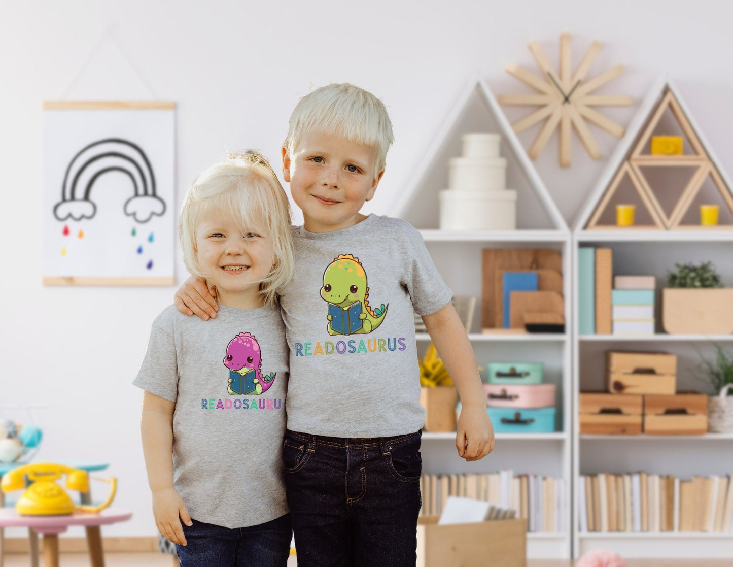 Readosaurus Toddler Short Sleeve Tee Bookish Toddler Shirt for Book Club Friend Learn to Read