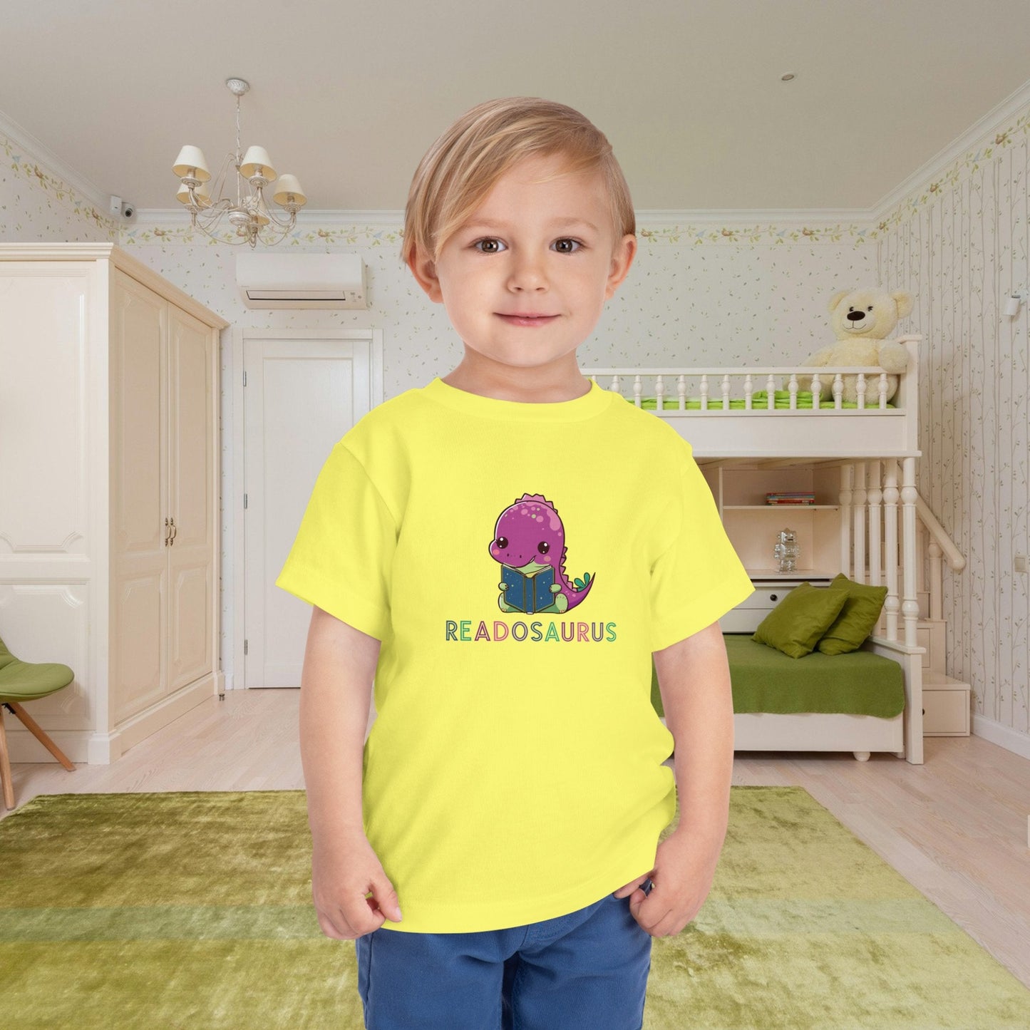 Readosaurus Toddler Short Sleeve Tee Bookish Toddler Shirt for Book Club Friend Learn to Read