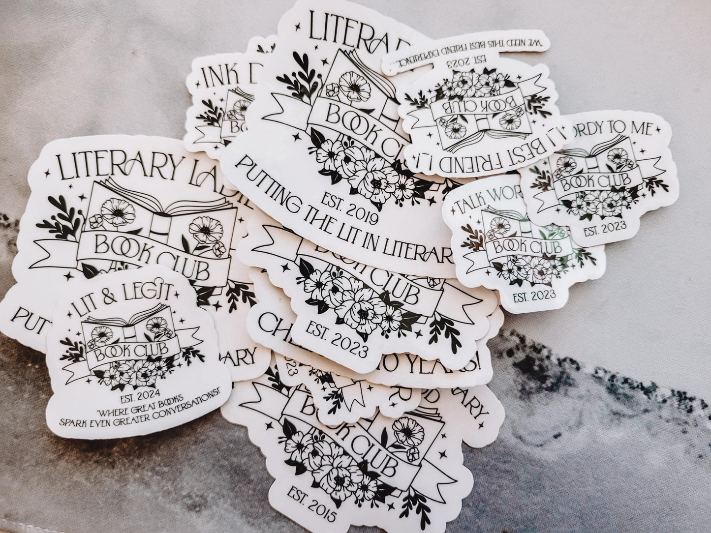 Custom Book Club Bookish sticker Readers Bibliophile Small Book Club Gift Bookish Friends Book Club Group Gift Sticker Exchange