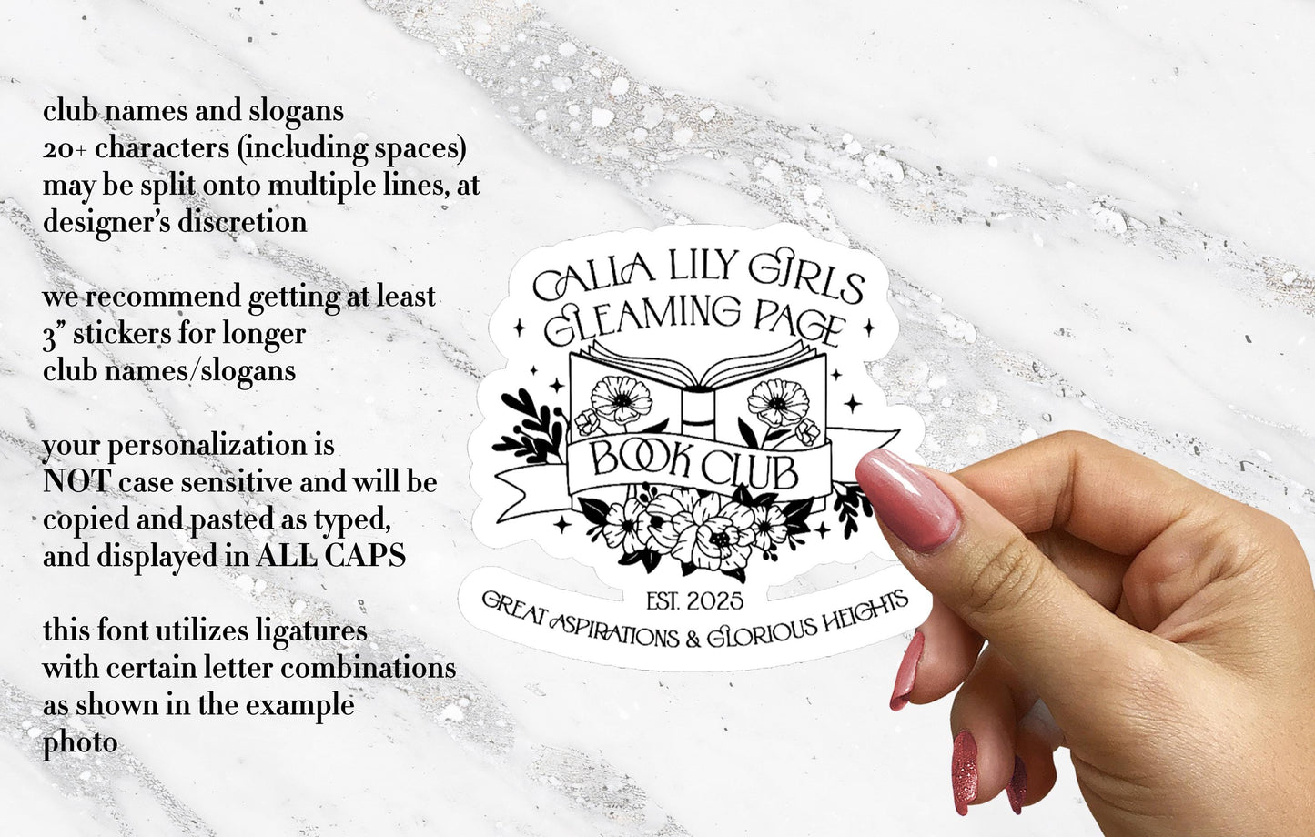 Custom Book Club Bookish sticker Readers Bibliophile Small Book Club Gift Bookish Friends Book Club Group Gift Sticker Exchange