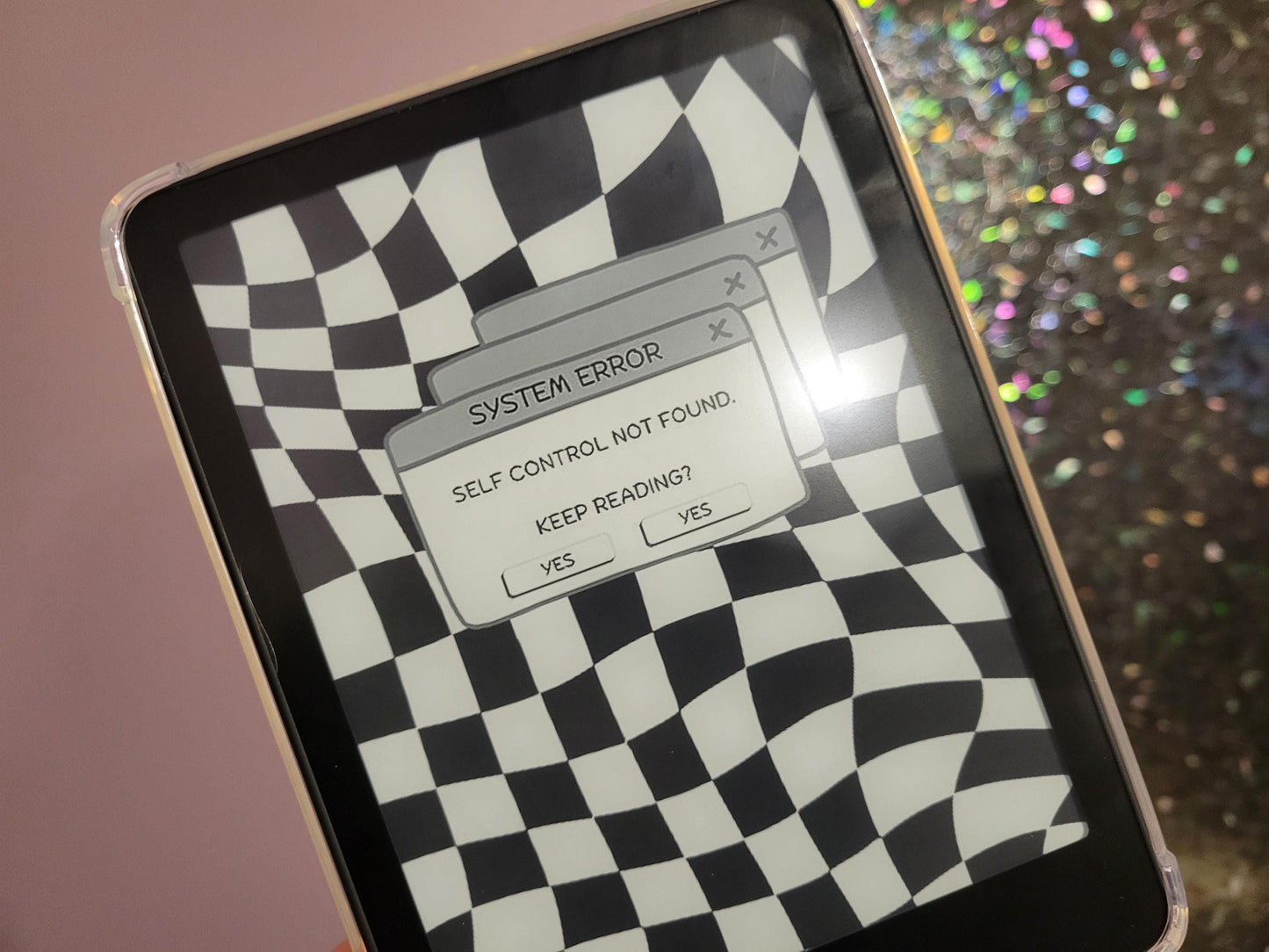 Keep Reading Yes or Yes No Self Control Shelf Retro Lock Screen for use w Kindle EReader Custom Book Cover Bookstagram Librarian Vintage