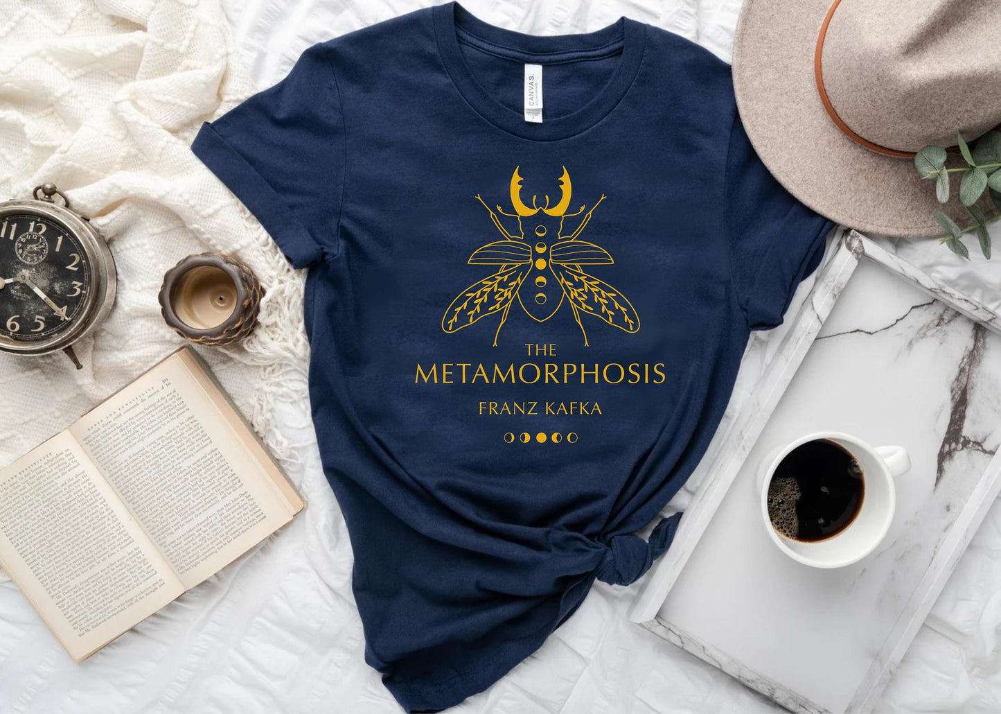 The Metamorphosis Kafka Classic Literature Book Cover Shirt Dark Academia Light Unisex Jersey Short Sleeve Tee