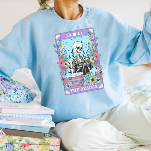The Reader Tarot Pastel Goth Heavy Blend Crewneck Sweatshirt