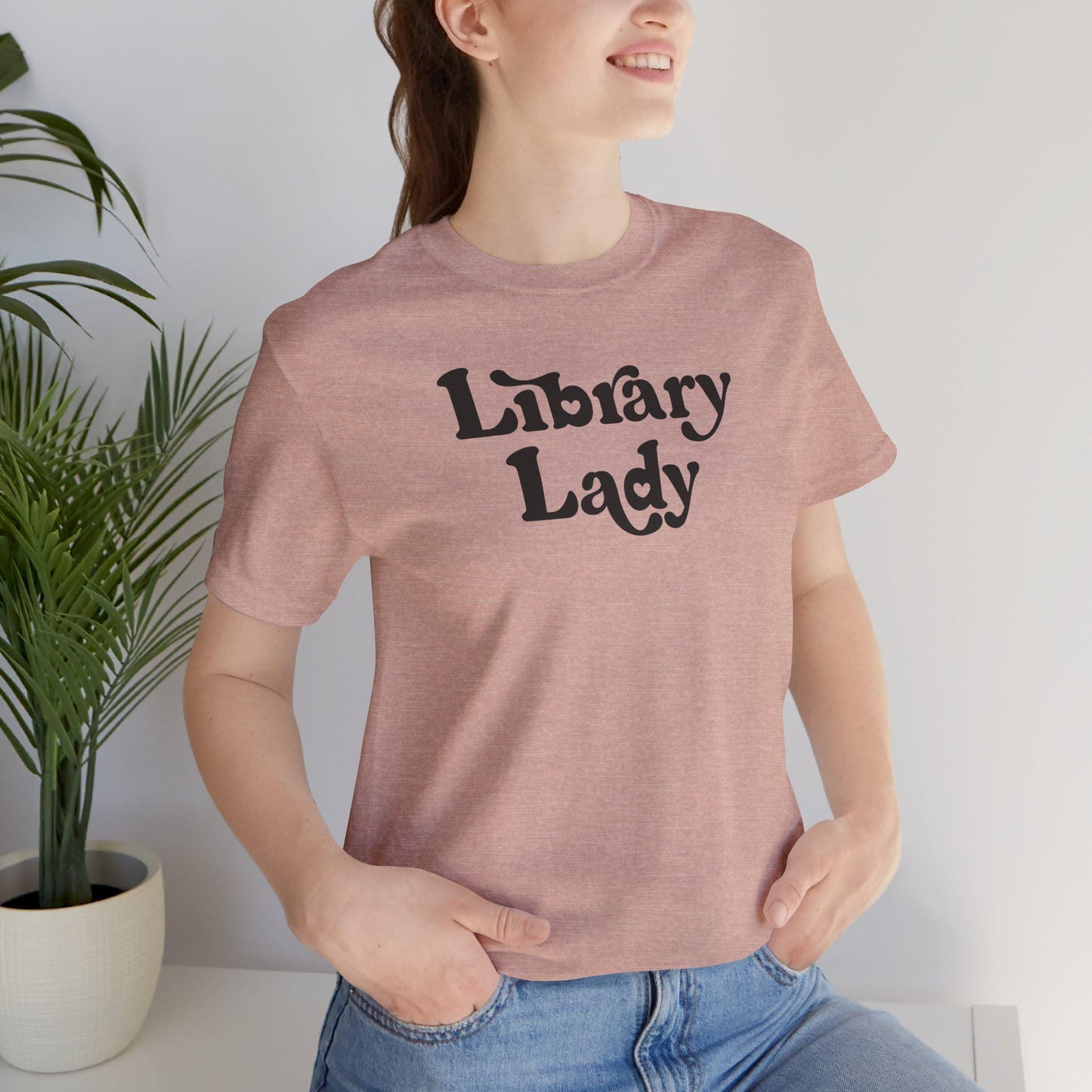 Library Lady Unisex Jersey Short Sleeve Tee for Librarian