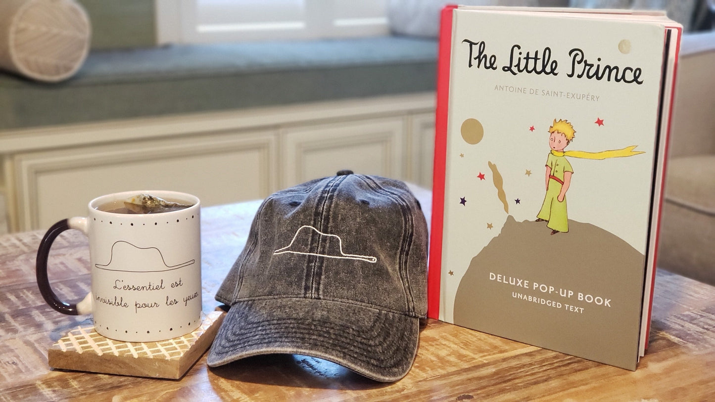 Essential is Invisible Literary Baseball Cap Hat for Reader Gift for Book Lover Christmas Gift Librarian Friend Bibliophile Little Prince