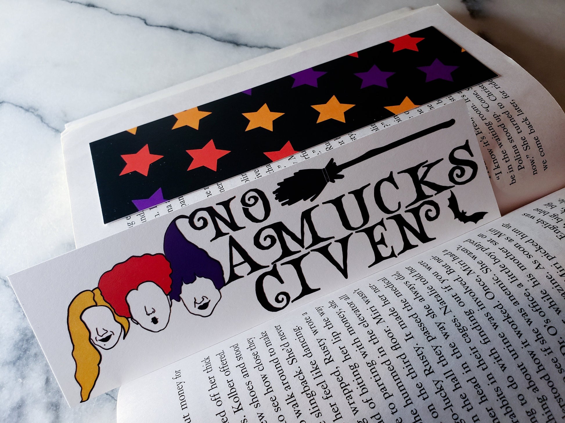No Amucks Given Witchy Bookmark Hocus Pocus Gift for Bibliophile Bookmark for Readers Cute Witch Halloween Bookmark Bibliophile Gift under 5