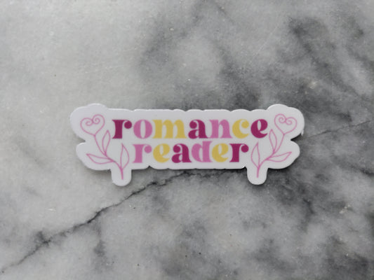Romance Reader Sticker for Bookish Friend Sticker Laptop Book Cart Reading Journal Waterproof Vinyl Sticker for Hydroflask Bookish Bujo