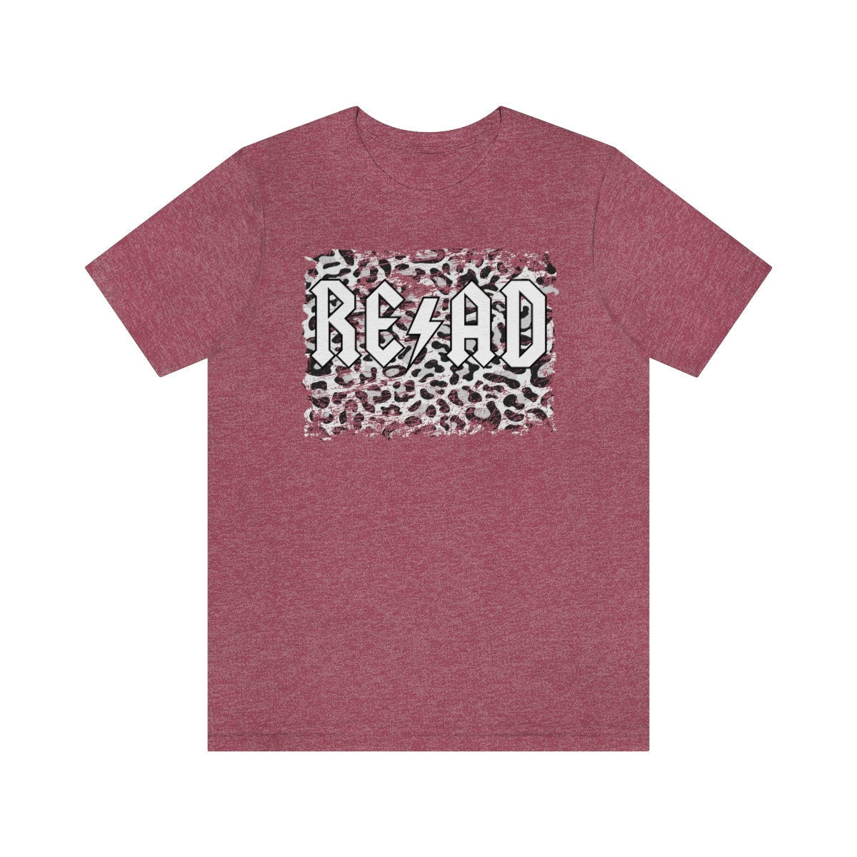 READ Rocker Grunge Bookish Shirt for Librarian Black Leopard Bibliophile Gift for Bookish Friend Gift Vintage Reader Shirt