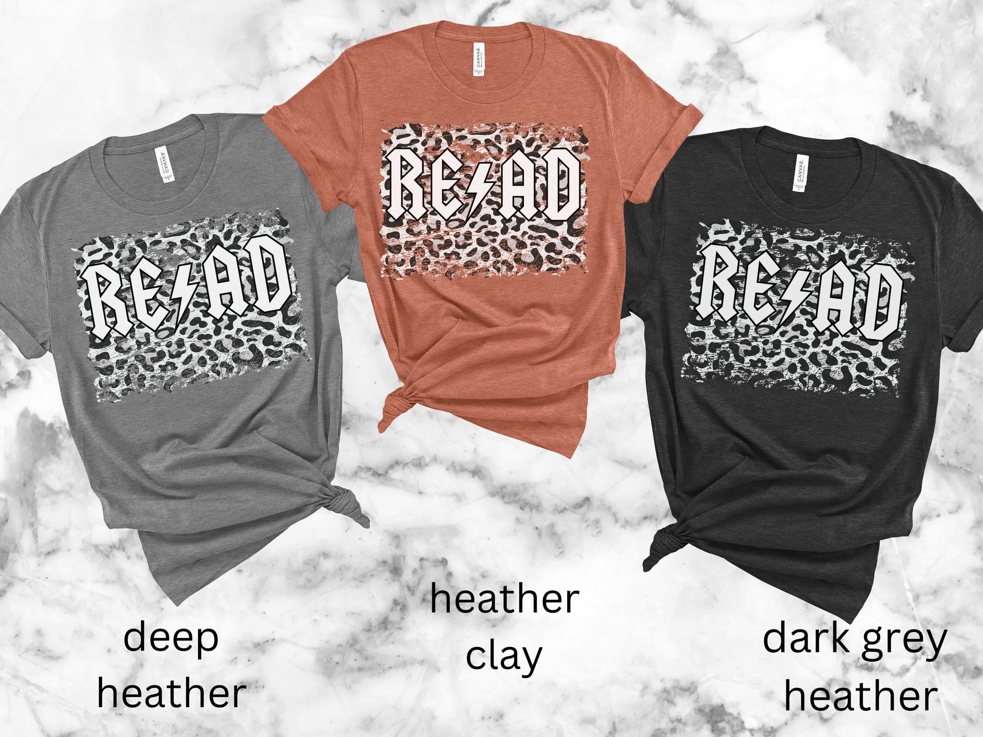 READ Rocker Grunge Bookish Shirt for Librarian Black Leopard Bibliophile Gift for Bookish Friend Gift Vintage Reader Shirt