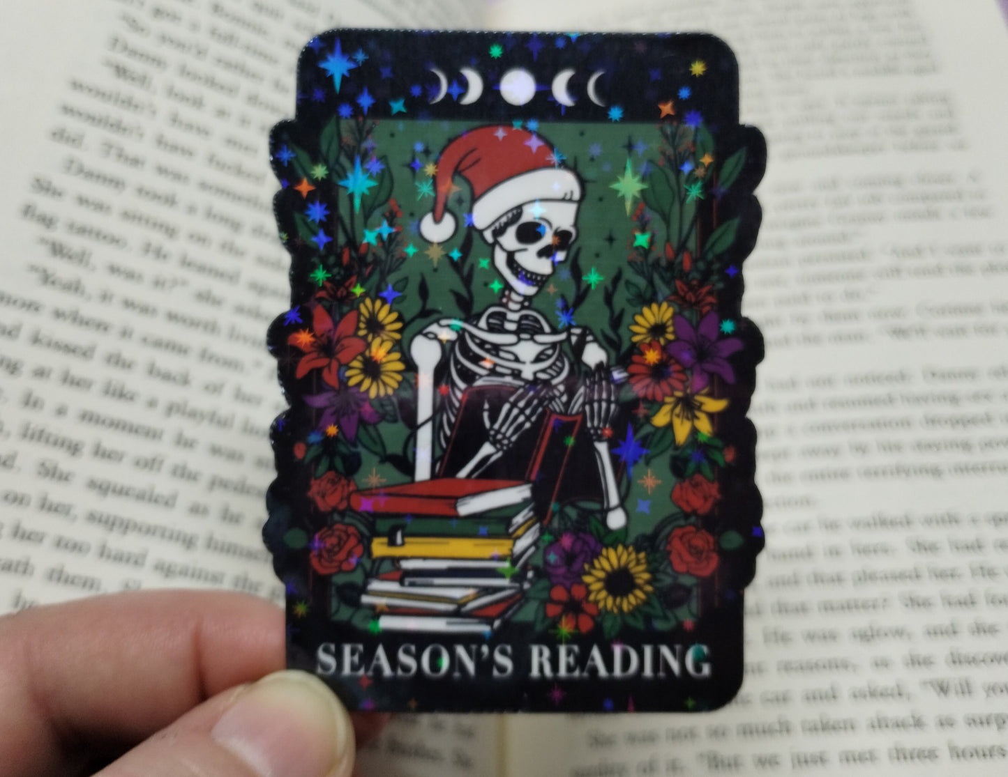 The Reader Tarot Card Sticker Blue & White