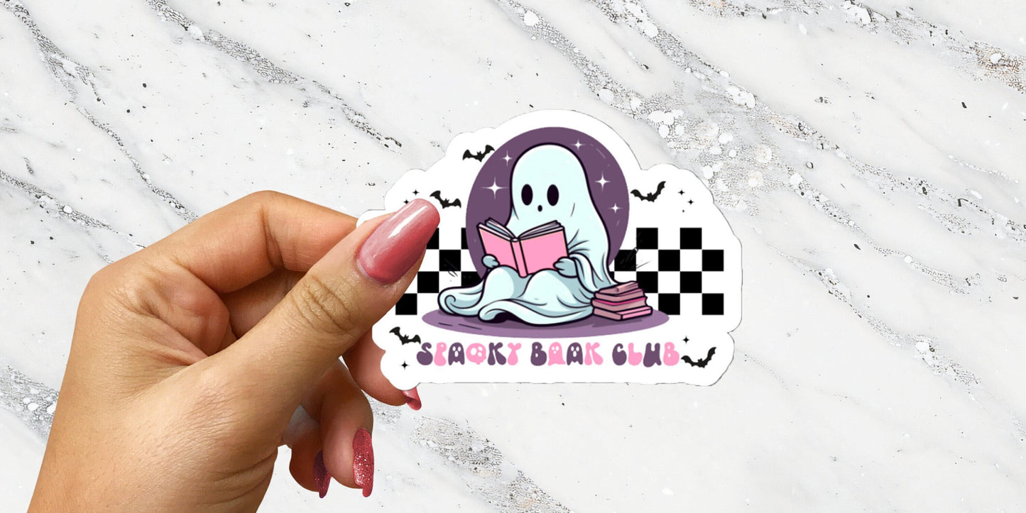 Spooky Book Club Reading Ghost Halloween Read Books Bullet Journal Sticker Planner Sticker for Fall Read Boooks Reader Tarot Spooky Season