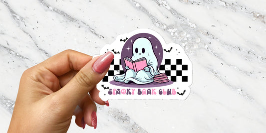 Spooky Book Club Reading Ghost Halloween Read Books Bullet Journal Sticker Planner Sticker for Fall Read Boooks Reader Tarot Spooky Season