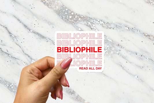Bibliophile Read All Day Thank You Bag Sticker Reading Journal Book Lover Bibliophile Book Cart Kindle Decor Ebook Reader For Kindle Case