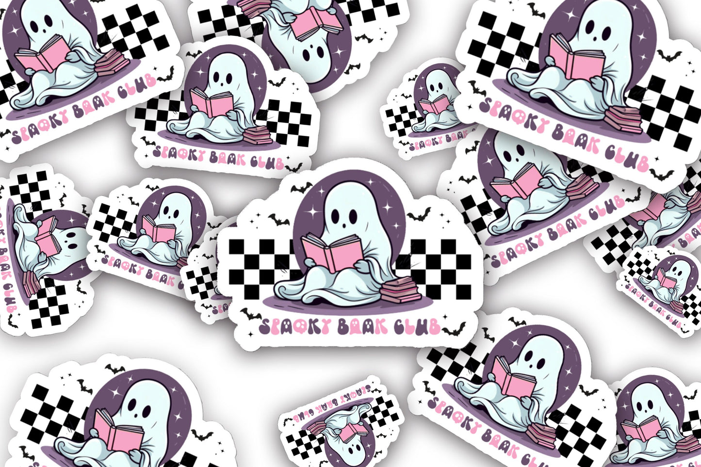 Spooky Book Club Reading Ghost Halloween Read Books Bullet Journal Sticker Planner Sticker for Fall Read Boooks Reader Tarot Spooky Season