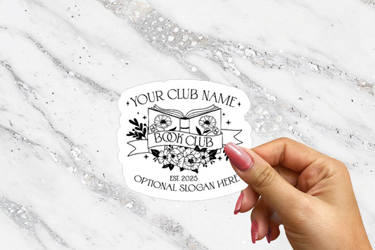 Custom Book Club Bookish sticker Readers Bibliophile Small Book Club Gift Bookish Friends Book Club Group Gift Sticker Exchange