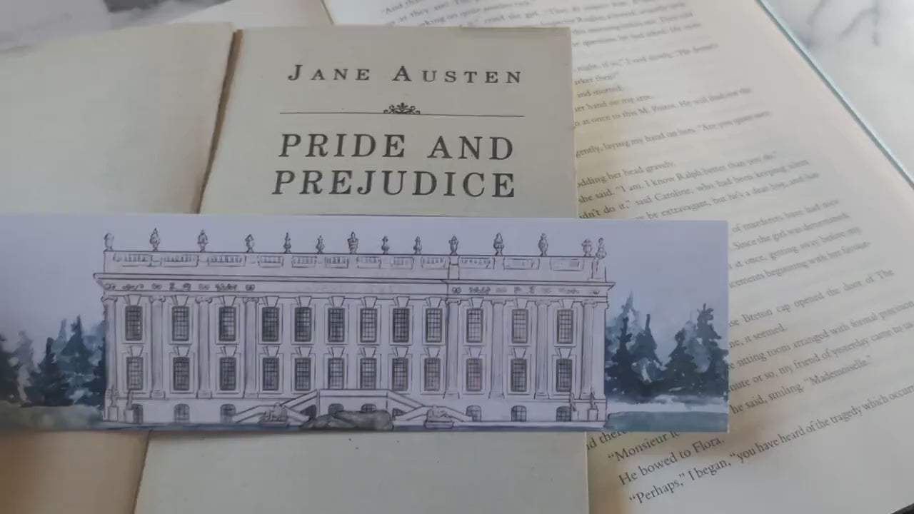 Pemberley Pride and Prejudice Bookmark Librarian Gift Readers Bookstagram Book Club Present Reader Friend Gift Bookworms Under 5 Jane Austen