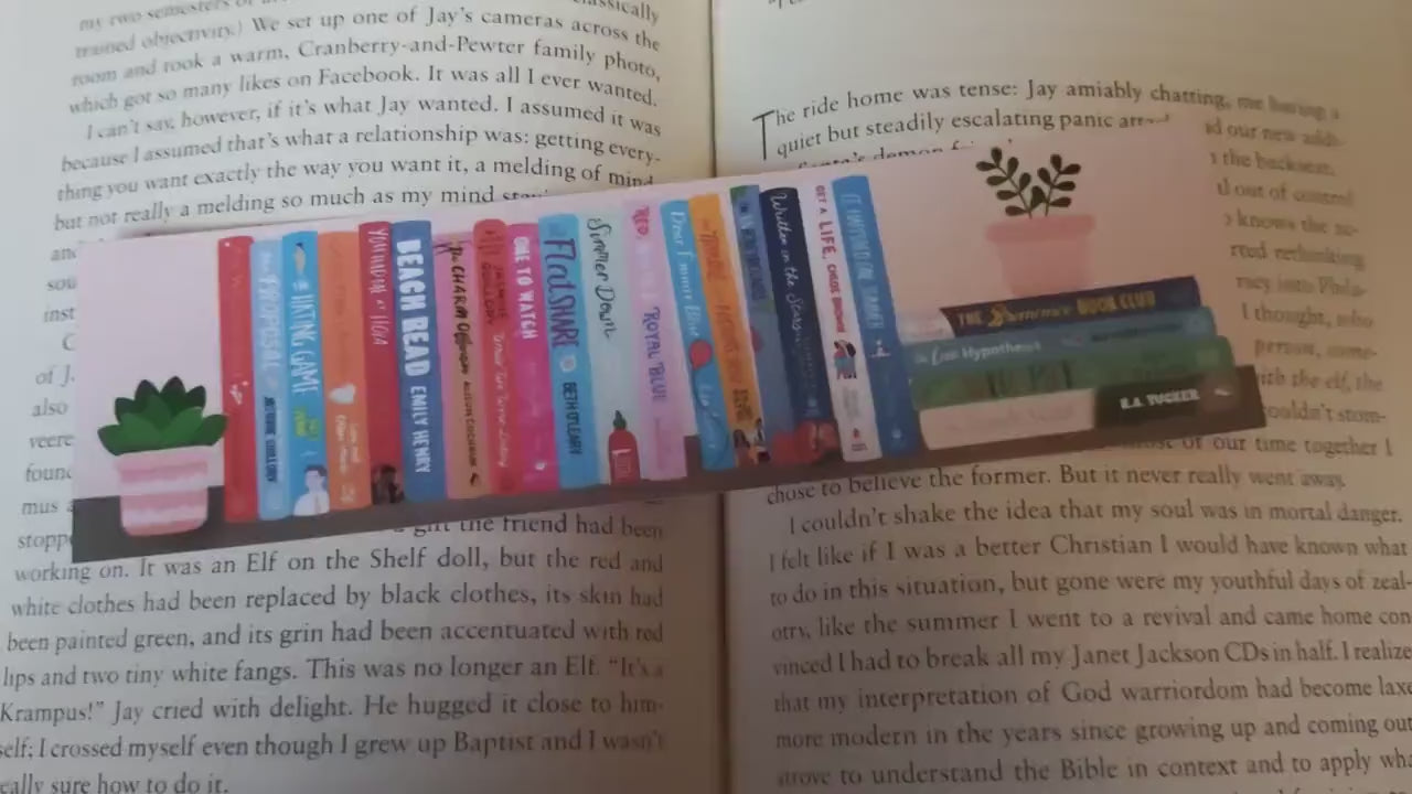 Romance Reader Bookshelf Contemporary Romance Lover Bookmark Book Stack Bookish Valentines Day Gift Bookstagram Friend Bookworm Humor