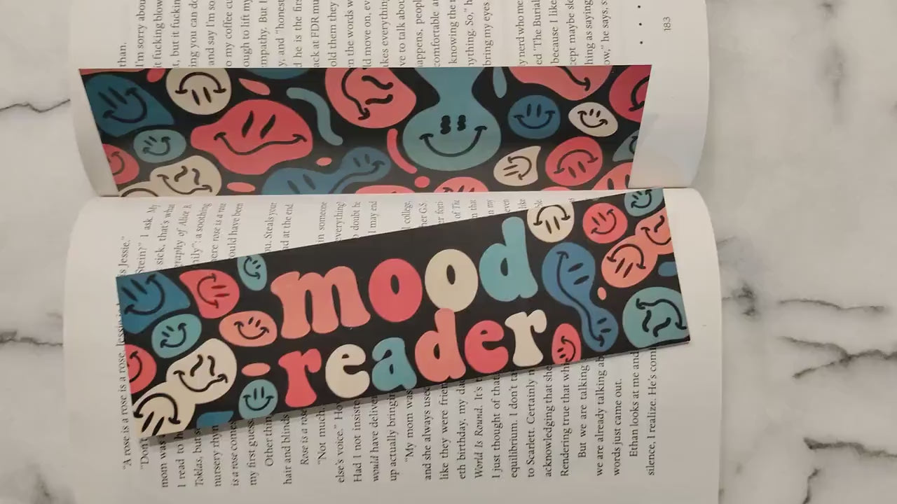 Mood Reader Retro Bookmarks for Reader Friend Funny Gift for Bookstagram Book Tok Cute Vintage Book Mark